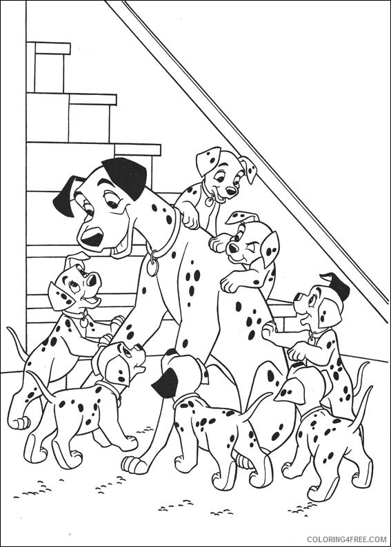 101 Dalmatians Coloring Pages Printable Coloring4free