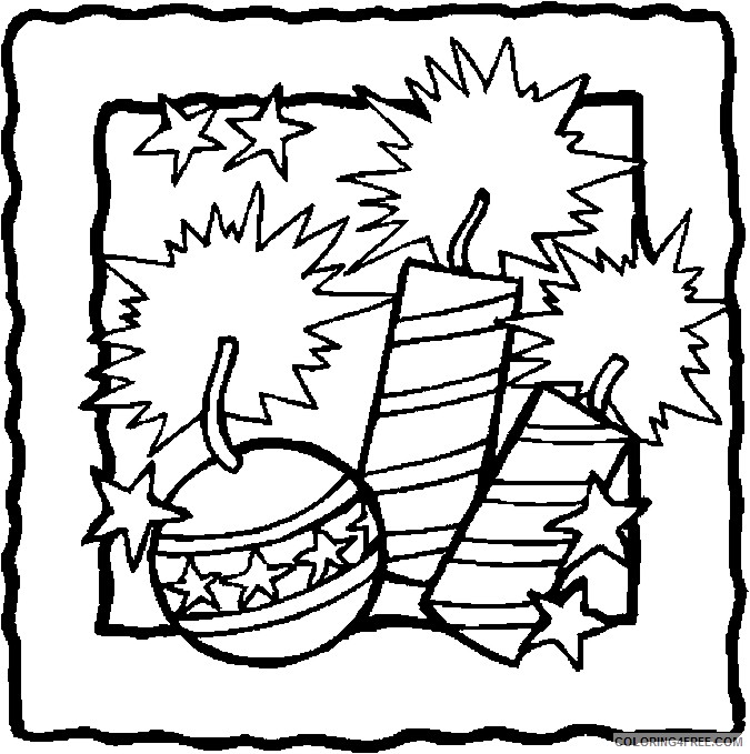 4th of july coloring pages fireworks Coloring4free