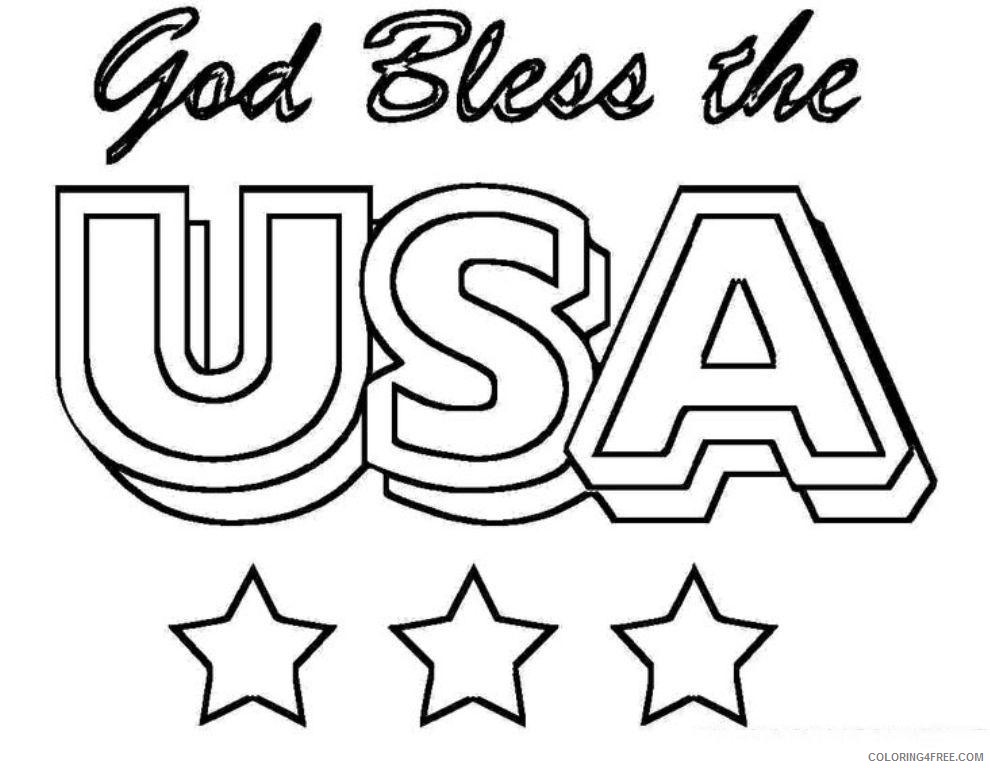 4th of july coloring pages god bless usa Coloring4free