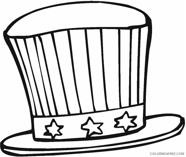 4th of july coloring pages hat Coloring4free