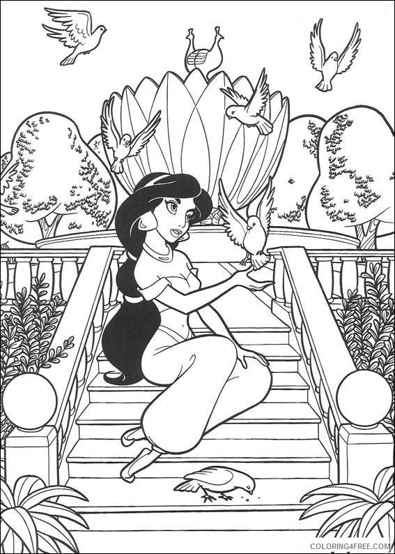 Aladdin Coloring Pages Printable Coloring4free