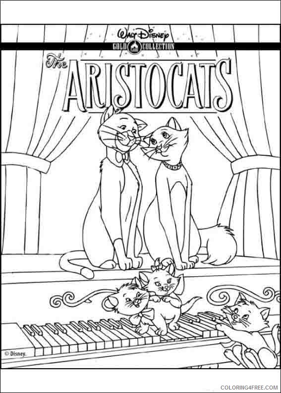 Aristocats Coloring Pages Printable Coloring4free