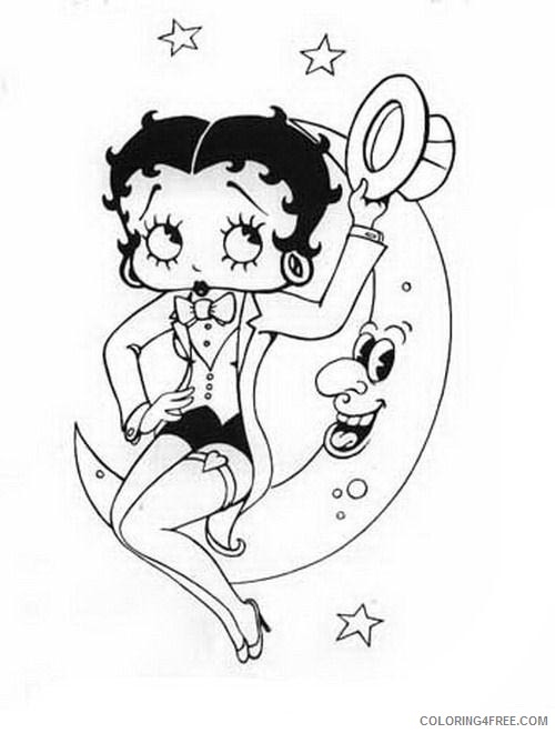 Betty Boop Coloring Pages Printable Coloring4free