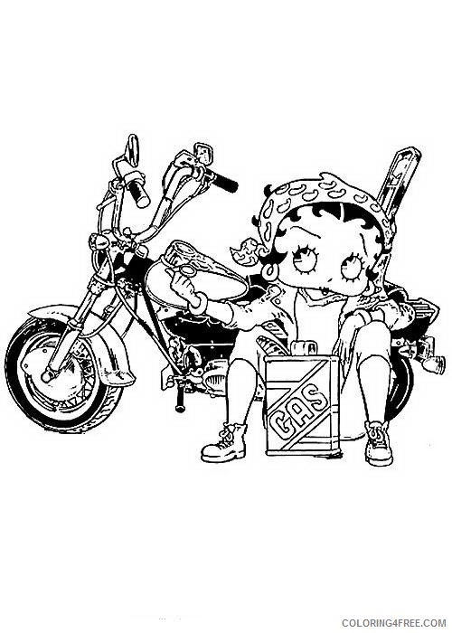 Betty Boop Coloring Pages Printable Coloring4free