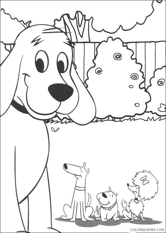 Clifford the Big Red Dog Coloring Pages Printable Coloring4free