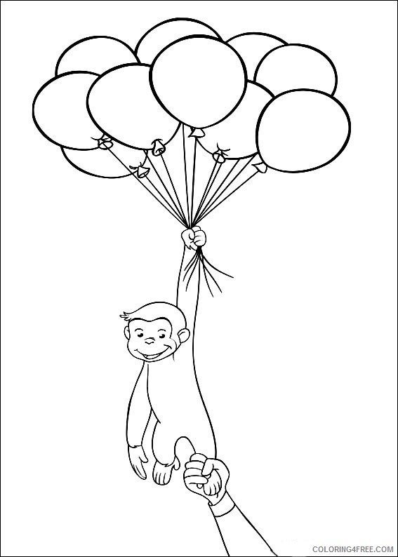 Curious George Coloring Pages Printable Coloring4free