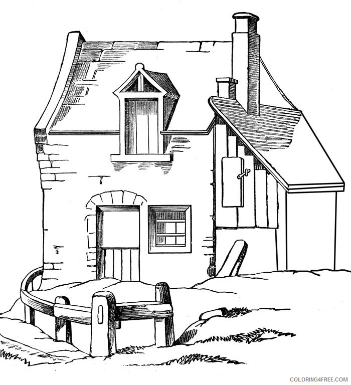 House Coloring Pages Printable Coloring4free