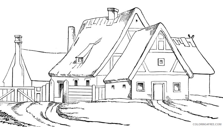 House Coloring Pages Printable Coloring4free