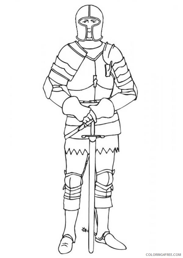 Knights Coloring Pages Printable Coloring4free