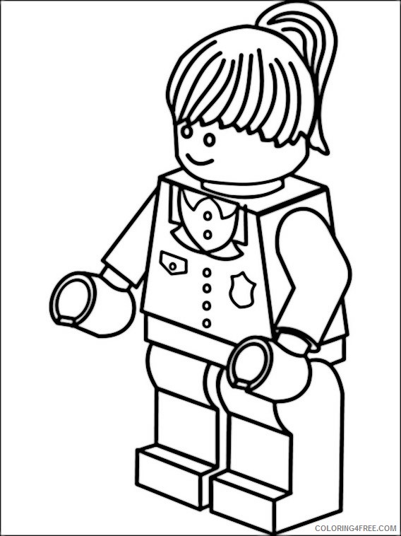Lego Police Coloring Pages Printable Coloring4free