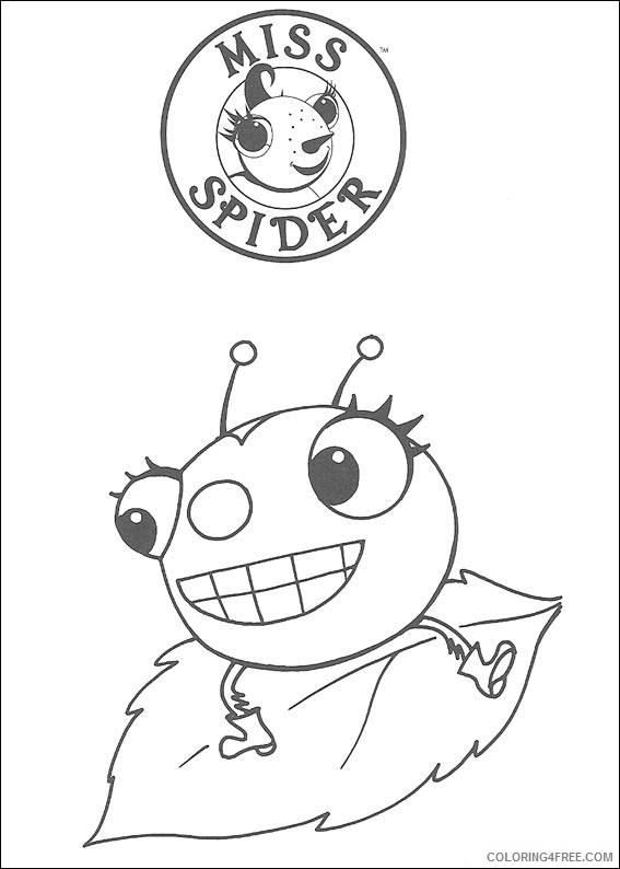 Miss Spider Coloring Pages Printable Coloring4free