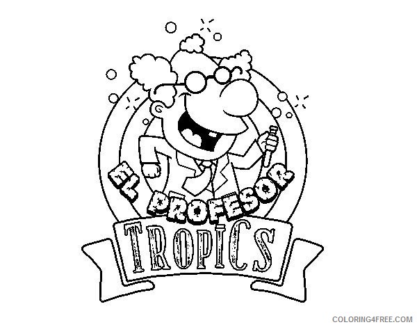Professor Tropics Coloring Pages Printable Coloring4free