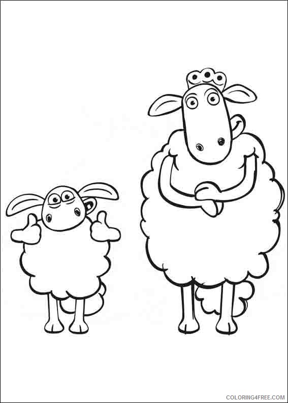 Shaun the Sheep Coloring Pages Printable Coloring4free