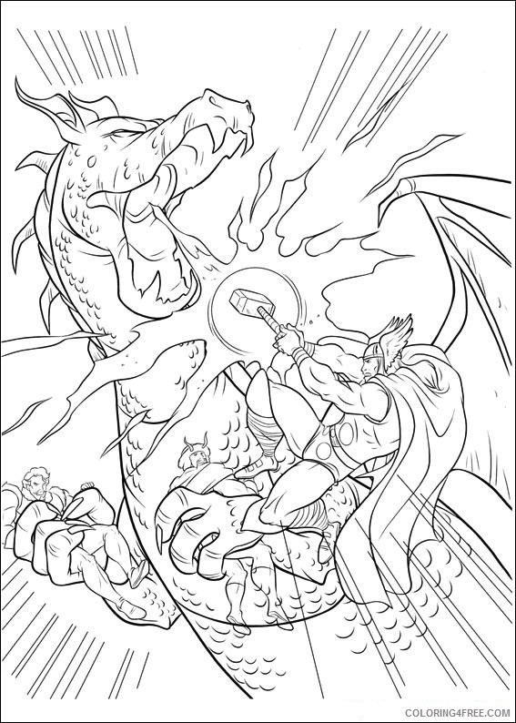Thor Coloring Pages Printable Coloring4free