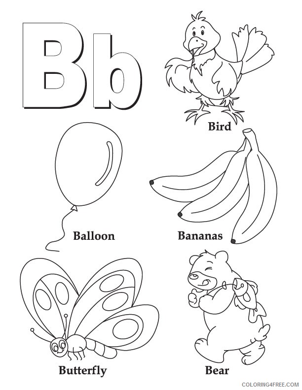 abc coloring pages b letter with pictures Coloring4free