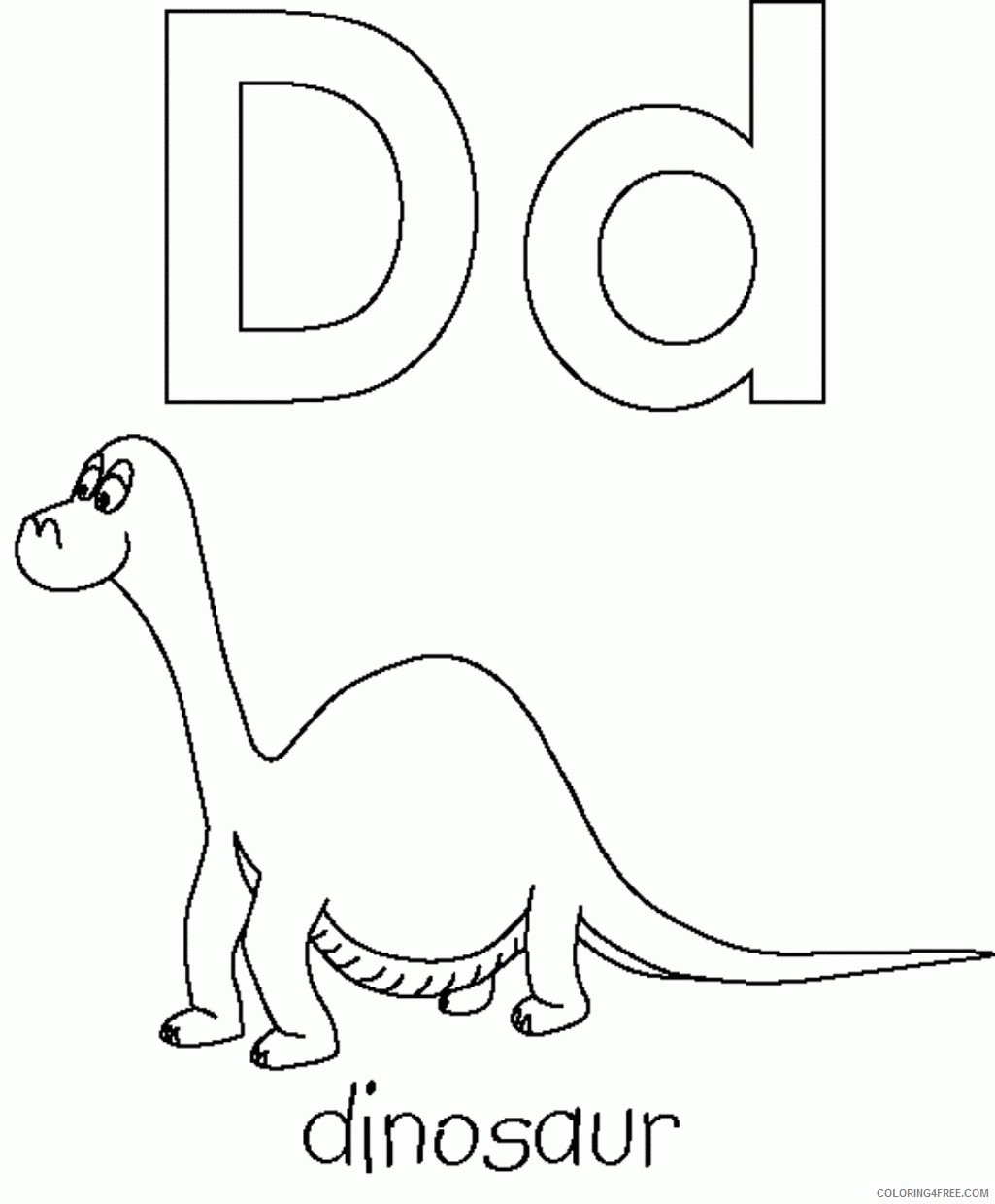 abc coloring pages d for dinosaur Coloring4free