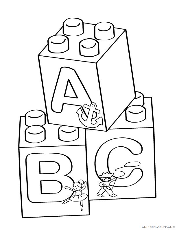 abc coloring pages free to print Coloring4free