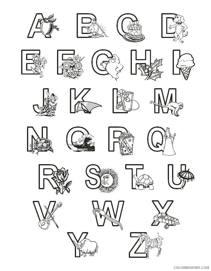 abc coloring pages with pictures Coloring4free