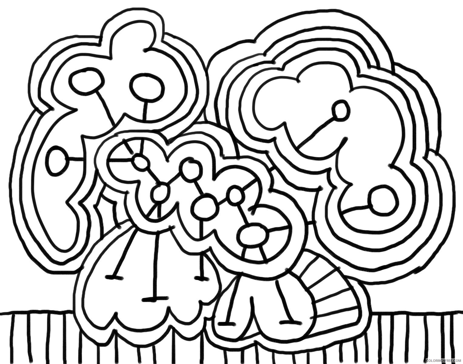 abstract art printable coloring pages for kids Coloring4free
