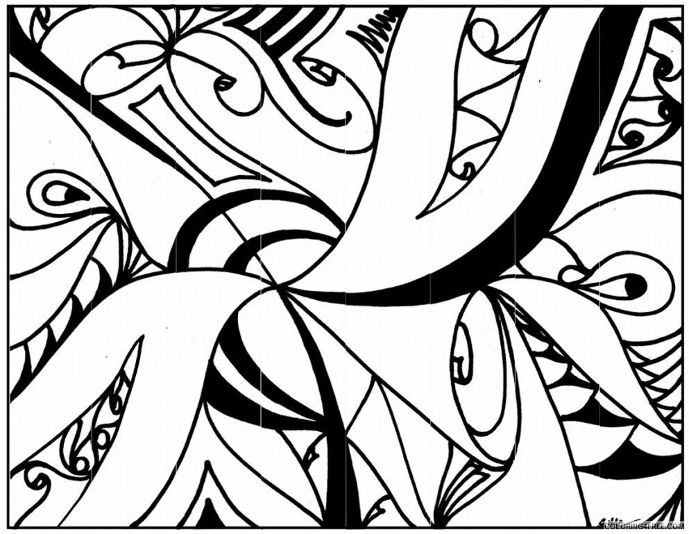 abstract design coloring pages printable Coloring4free