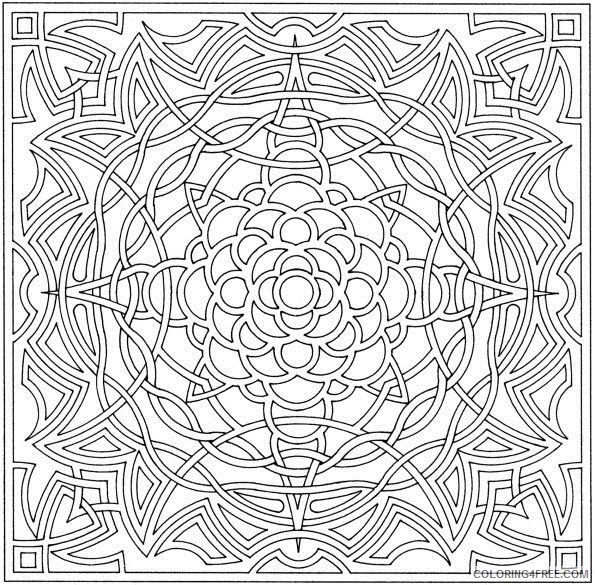 abstract geometric printable coloring pages to print Coloring4free