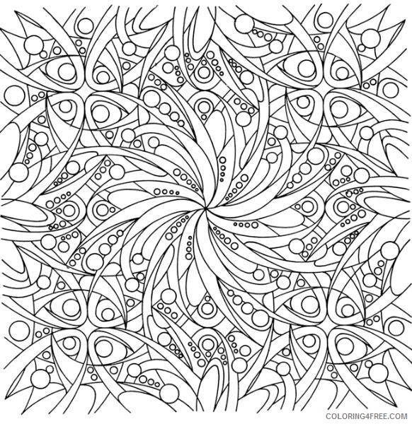 abstract hard coloring pages for adults Coloring4free