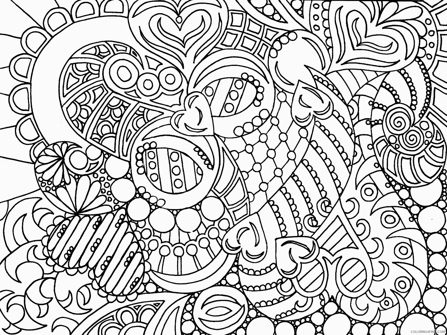 abstract printable coloring pages for teenagers Coloring4free