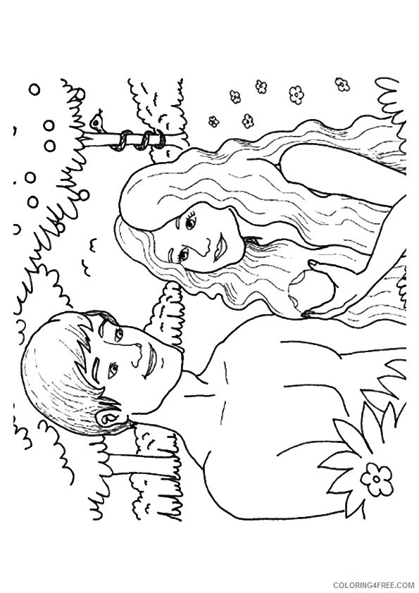 adam and eve coloring pages eating the apple Coloring4free