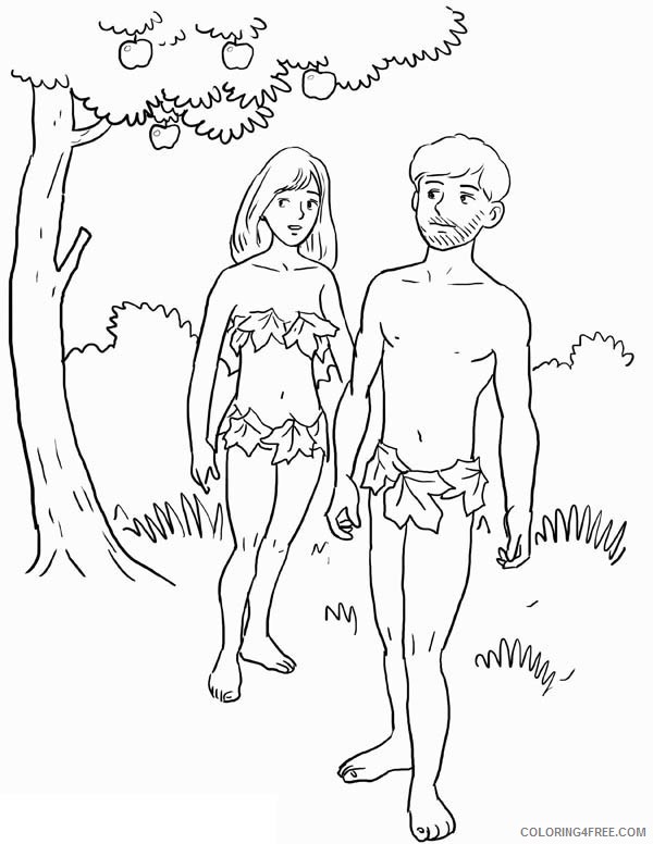 adam and eve coloring pages to print Coloring4free