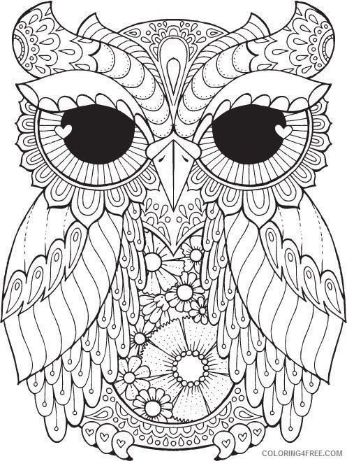 adult coloring pages fat owl Coloring4free