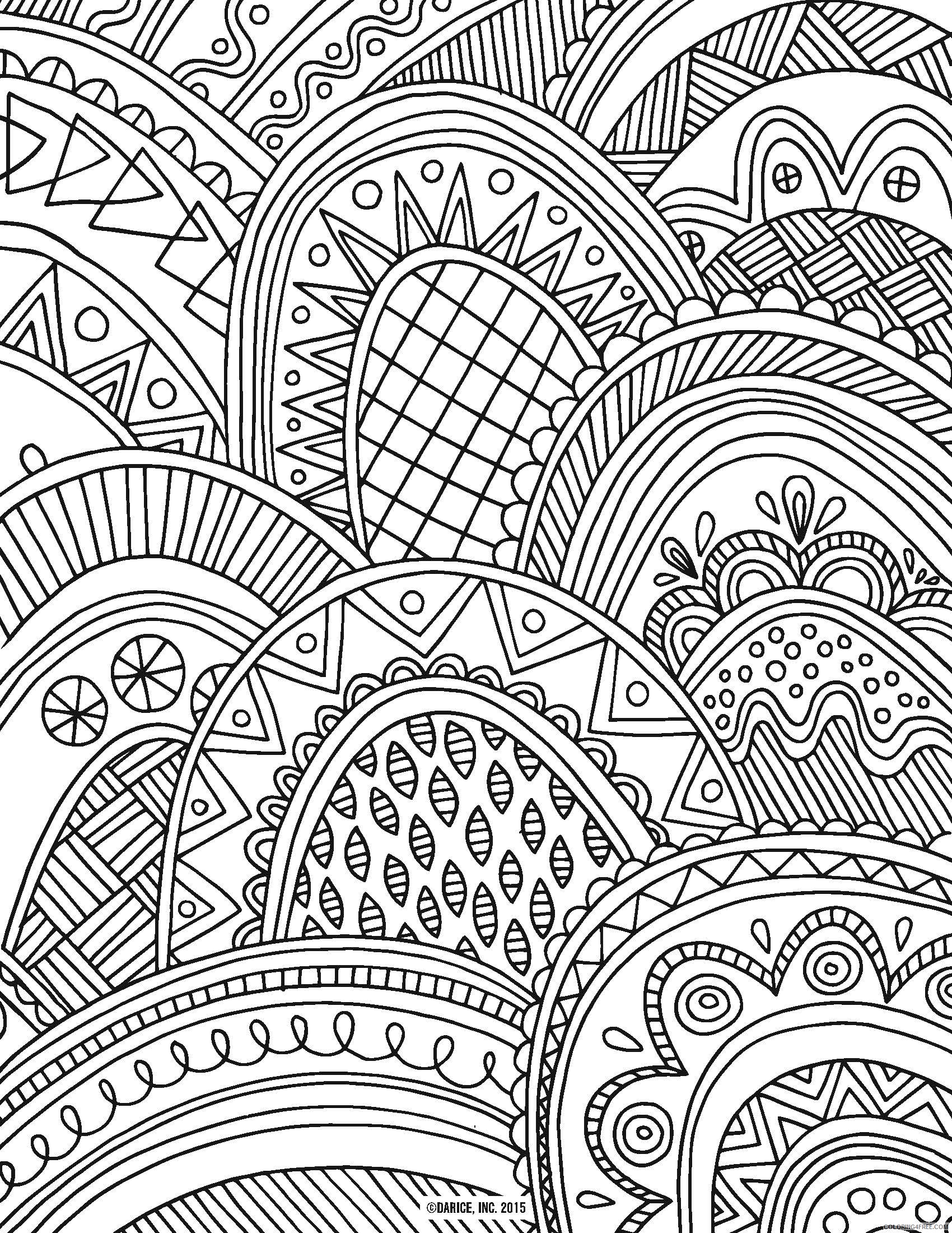 adult coloring pages hard pattern by darice Coloring4free