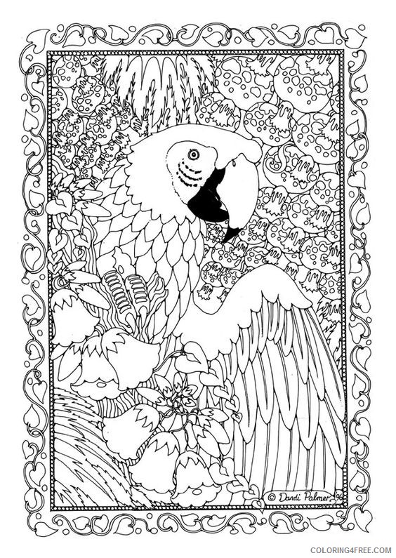 advanced coloring pages of bird Coloring4free