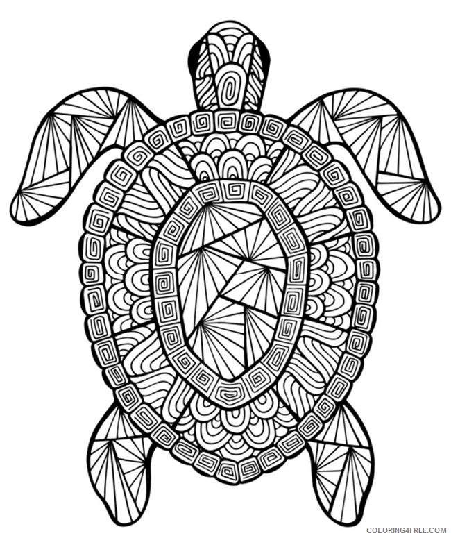 advanced coloring pages sea turtle Coloring4free