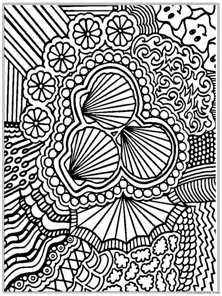 advanced coloring pages seashells Coloring4free