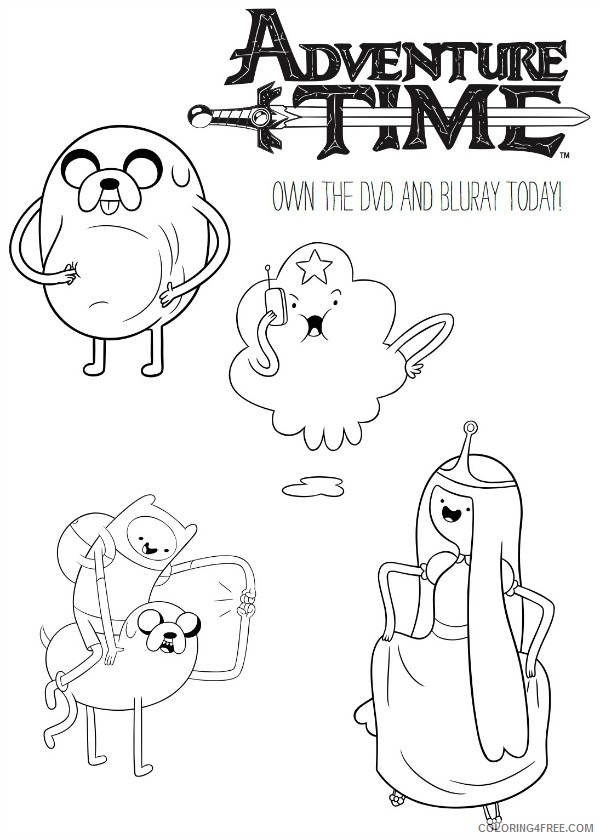 adventure time coloring pages cartoon Coloring4free