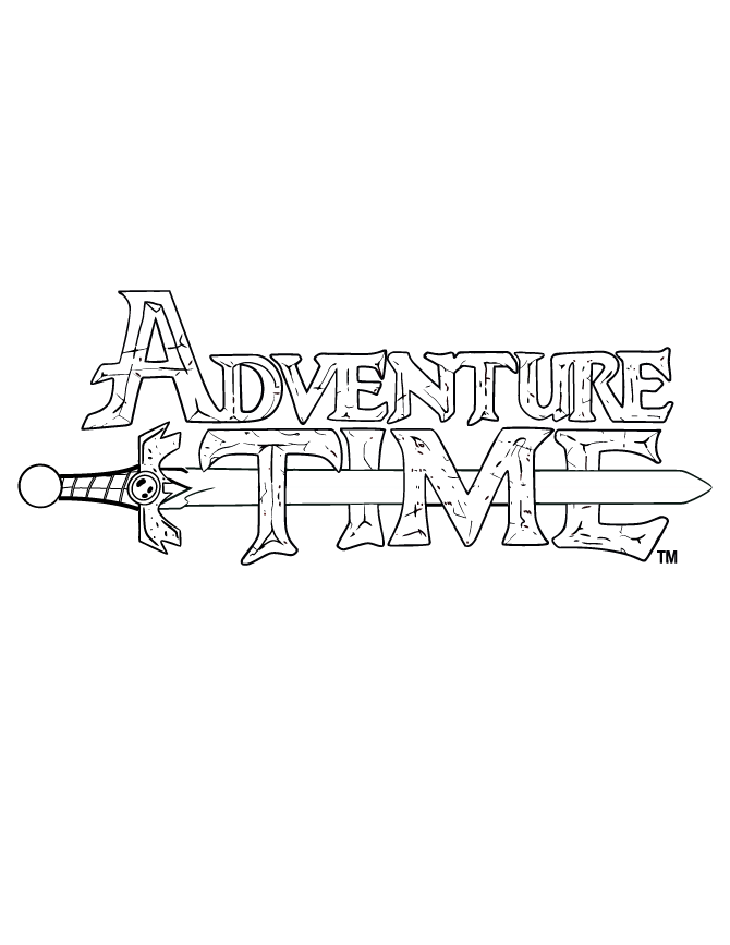 adventure time coloring pages logo Coloring4free