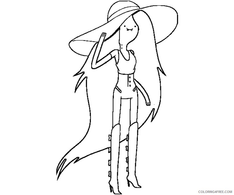 adventure time coloring pages marceline Coloring4free