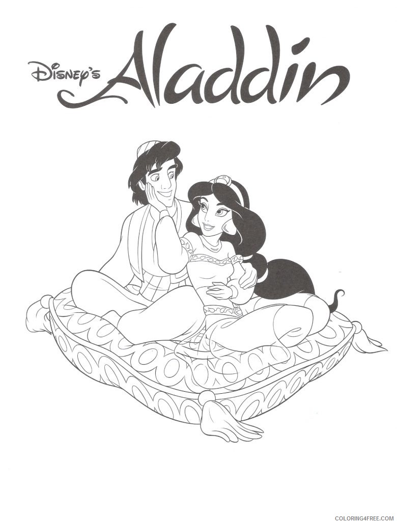 aladdin coloring pages disney Coloring4free