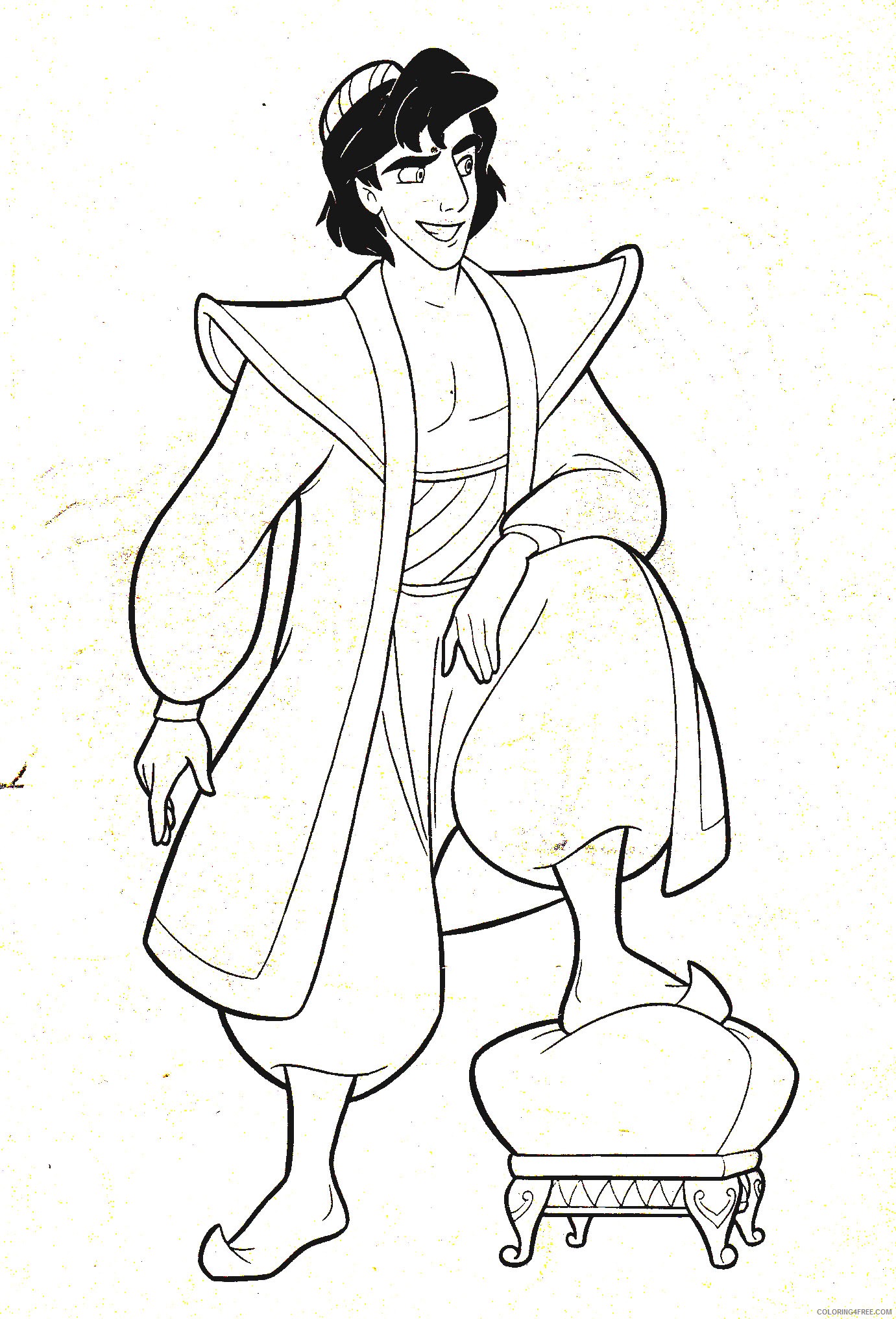 aladdin coloring pages for kids Coloring4free