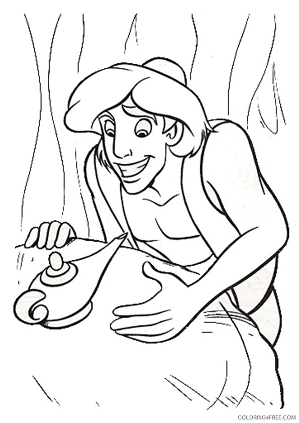 aladdin coloring pages magic lamp Coloring4free