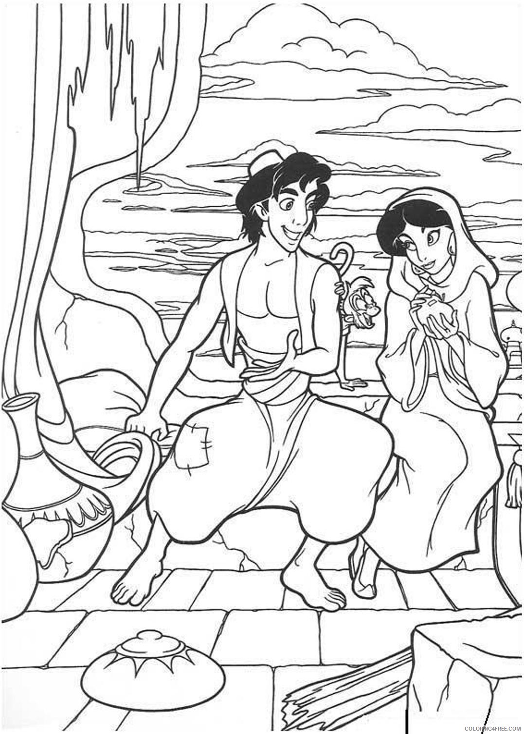 aladdin coloring pages printable Coloring4free
