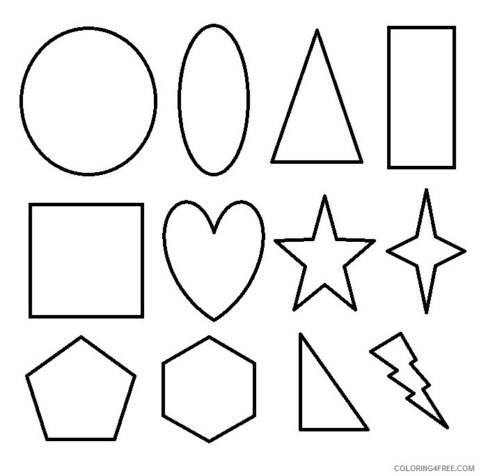 all shape coloring pages printable Coloring4free