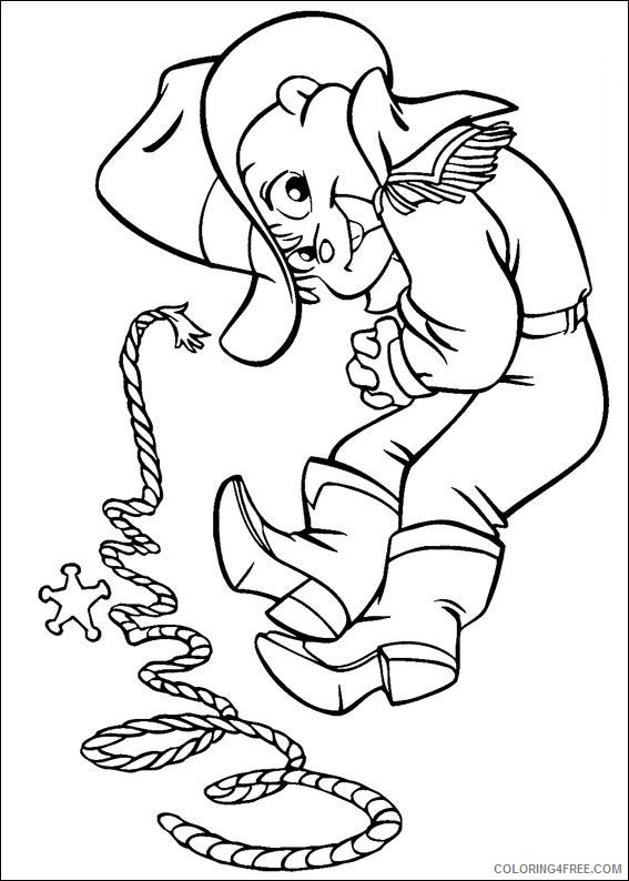 alvin and the chipmunks coloring pages cowboys Coloring4free