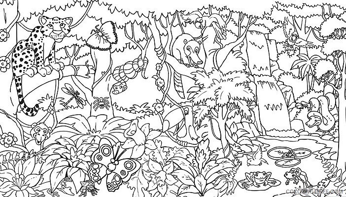 amazon rainforest coloring pages with animals Coloring4free