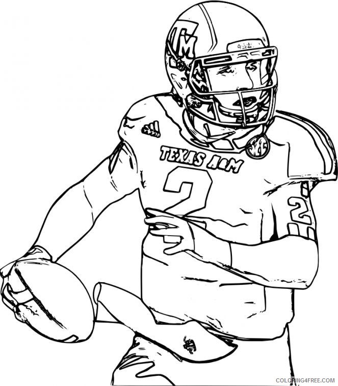 american football player coloring pages to print Coloring4free