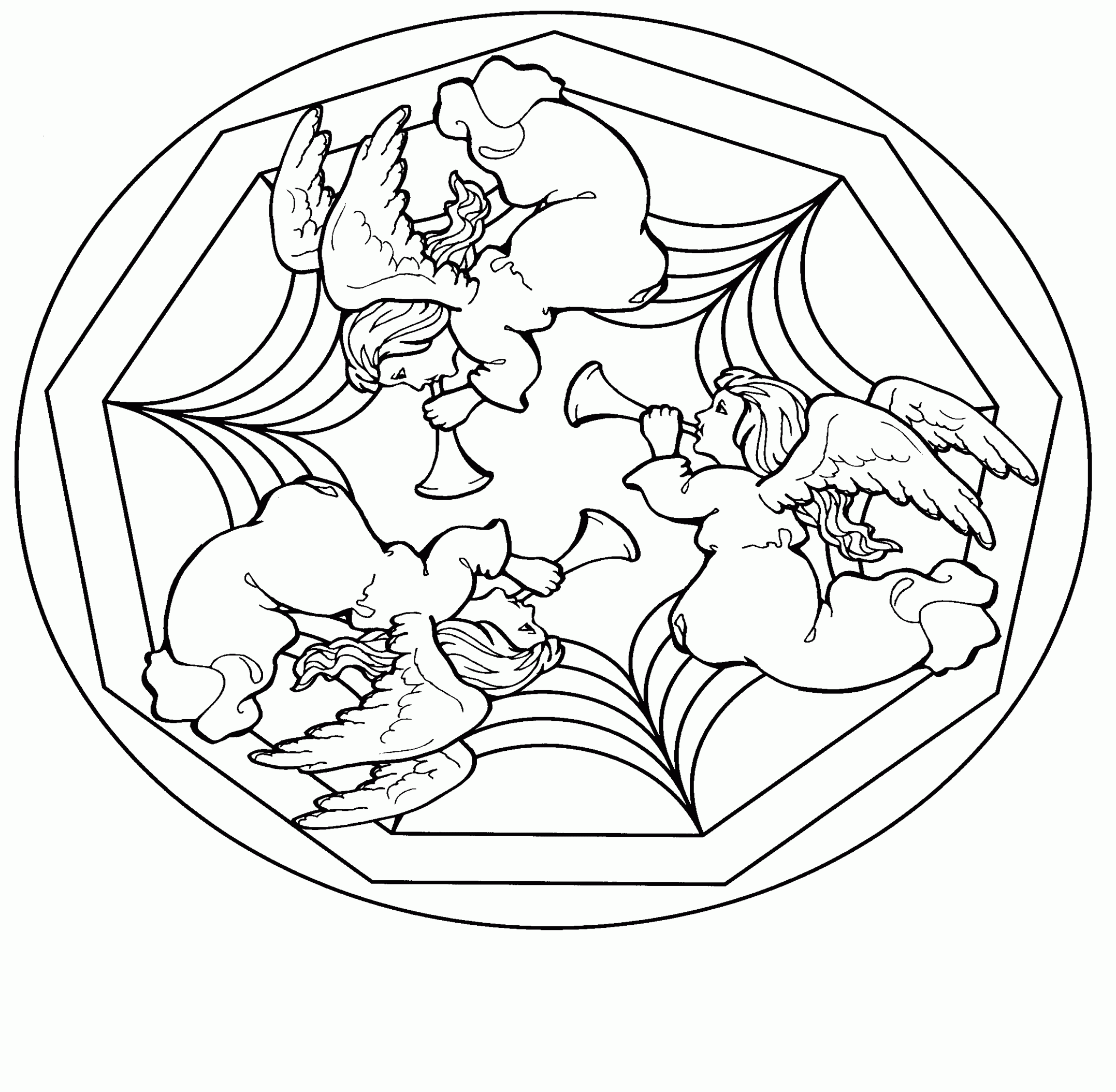 angel coloring pages three angels Coloring4free