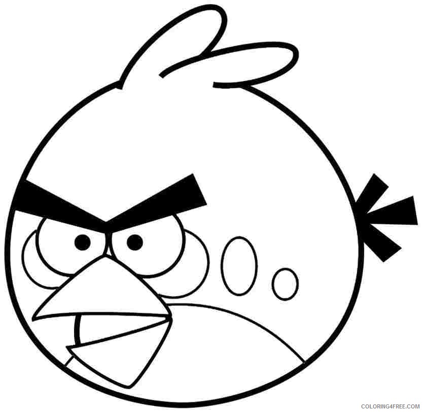 angry birds coloring pages red Coloring4free