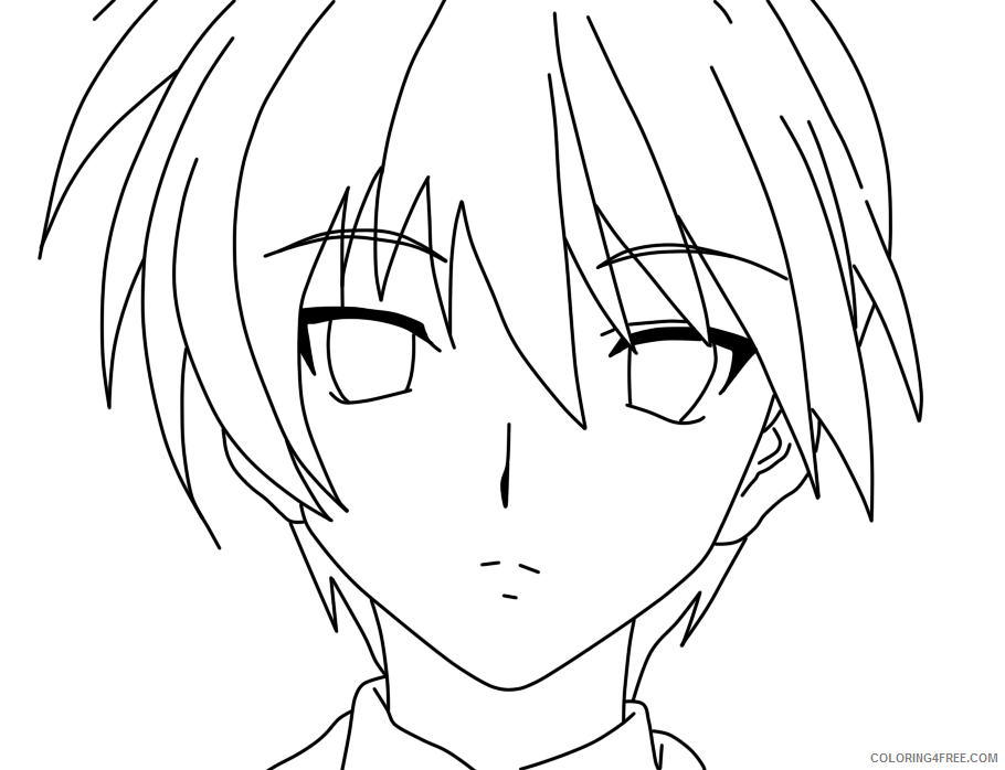 anime boy face coloring pages Coloring4free