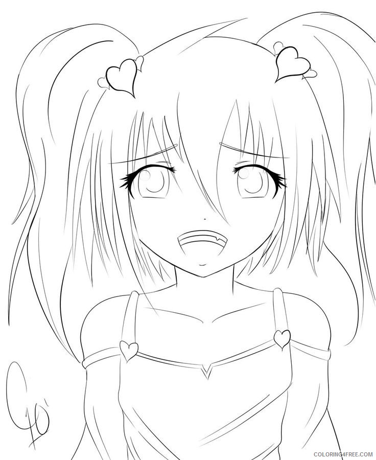 anime coloring pages to print Coloring4free