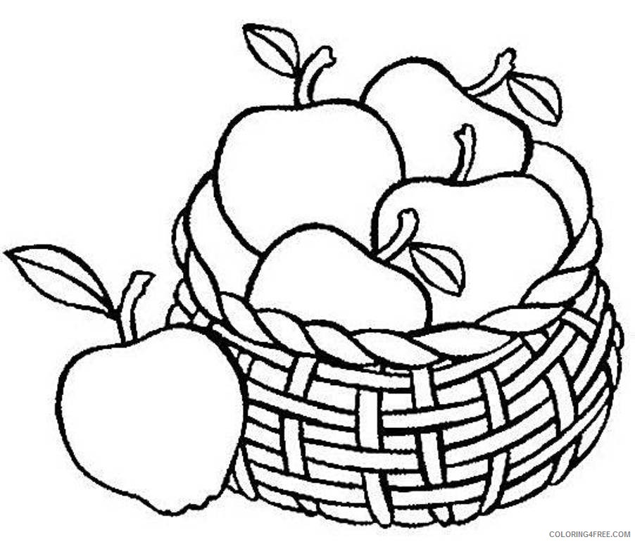 apple coloring pages in basket Coloring4free